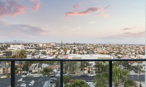 a view of a city from a window