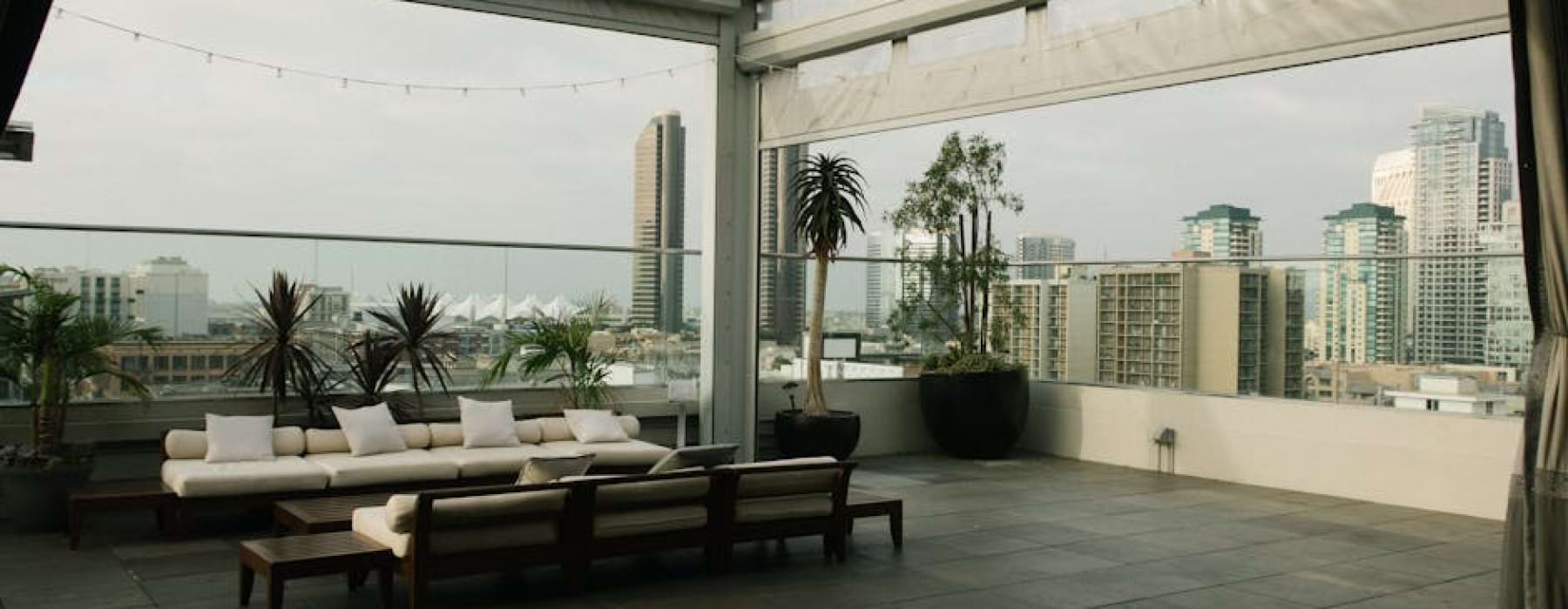 San Diego skyline with luxury apartments - north park luxury apartments