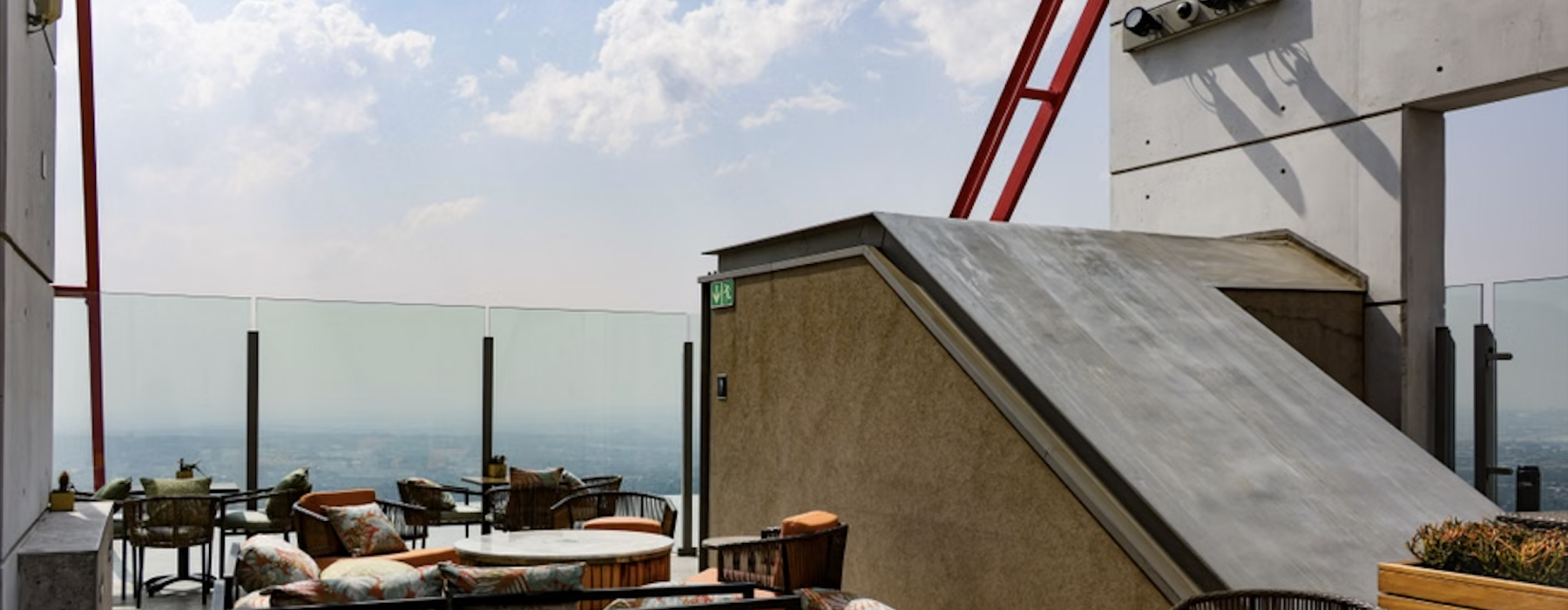 rooftop lounge city skyline