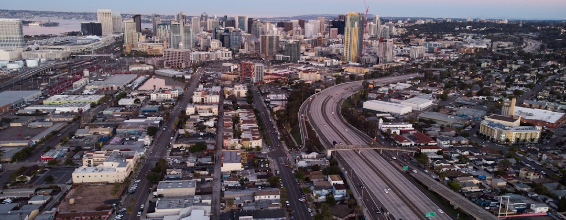 Rooftop bar overlooking San Diego skyline at sunset - rooftop marriott san diego
