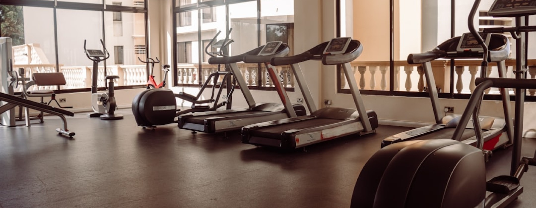 Fitness center access modern gym