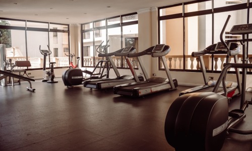 Fitness center access modern gym
