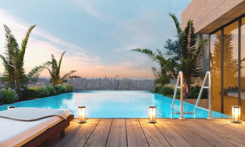 apartment rooftop pool