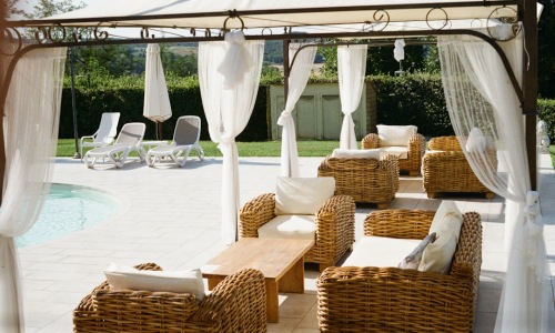 Cabanas with shade poolside luxury outdoor relaxation